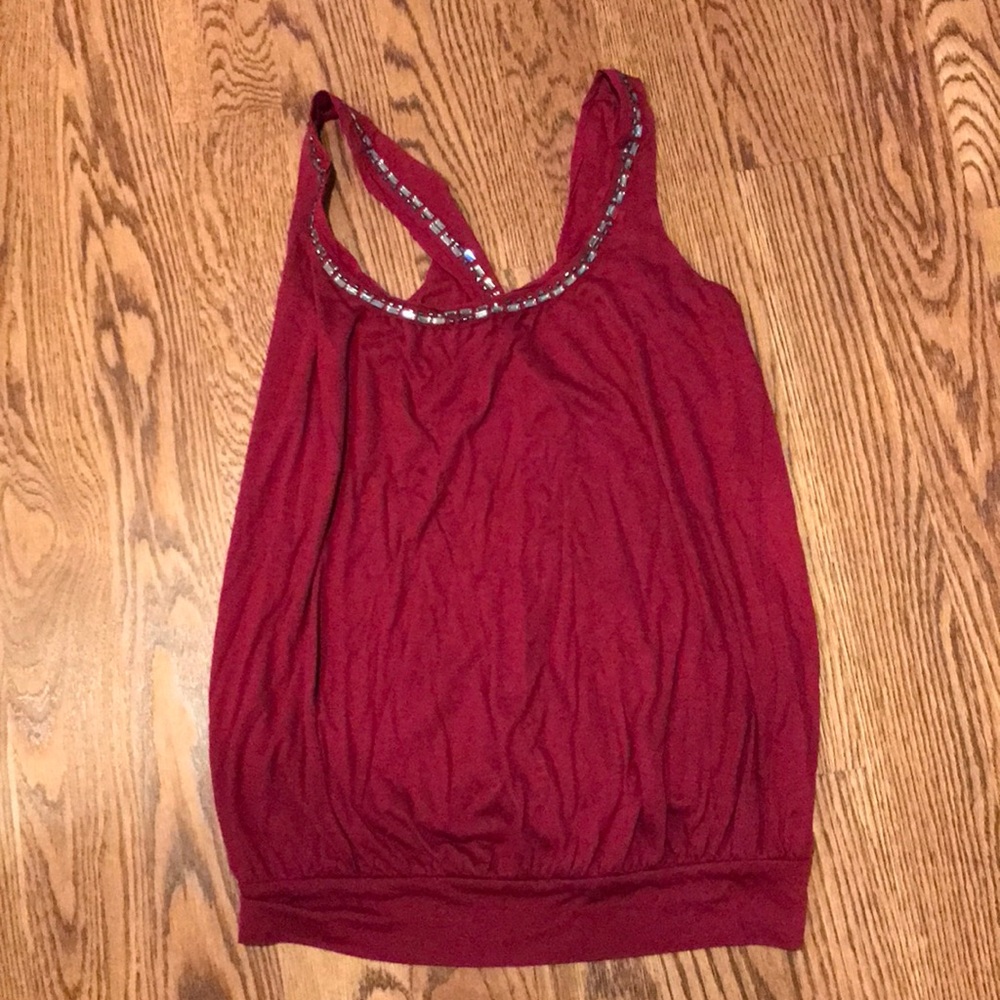 BCBG evening sleeveless top